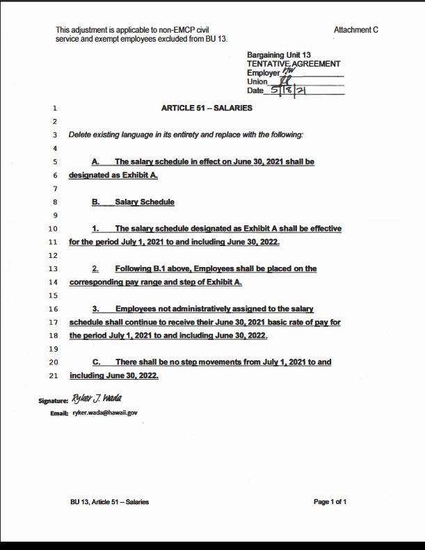 David Ige Releases Executive Order No. 21-04 UPW & HGEA Bargaining ...