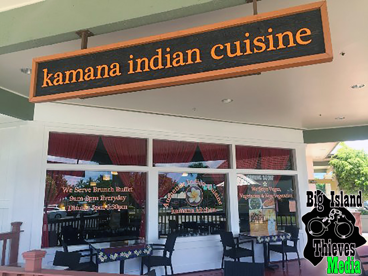 Red Placard Issued to Kona Restaurant Kamana Indian Cuisine from